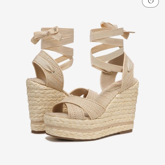 NWT Sam Edelman Vaughn Sandals in Natural- Size 10 - Picture 1 of 11